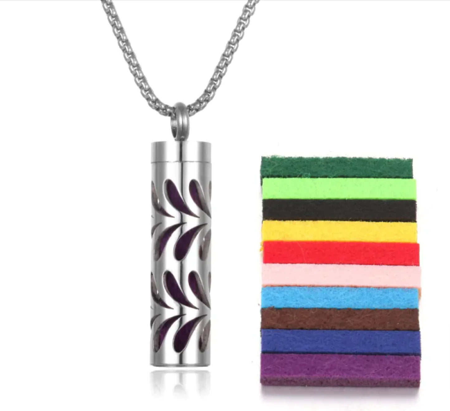 Aroma Elegance: Stainless Steel Essential Oil Diffuser Necklace