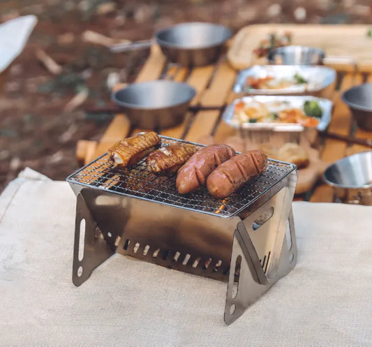 Foldable Outdoor Stainless Steel Stove Grill