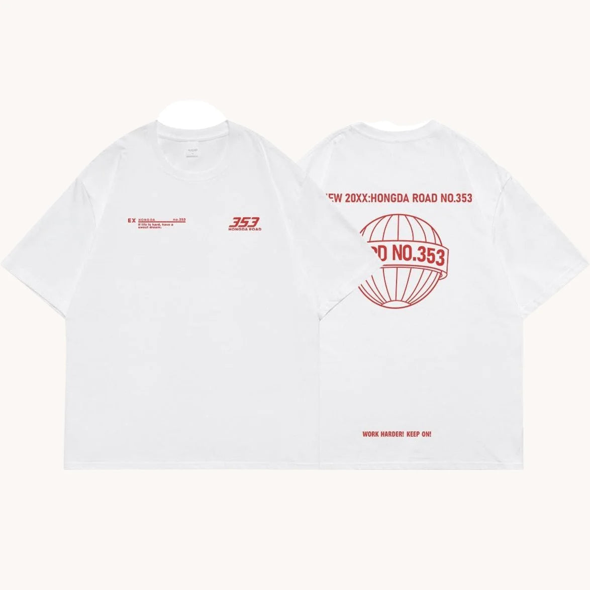 UG "Hongda Road" Letter Printed T-Shirt