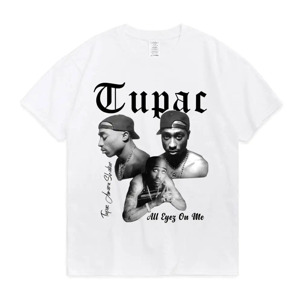 Graphic Cartoon Tupac Print T-shirt