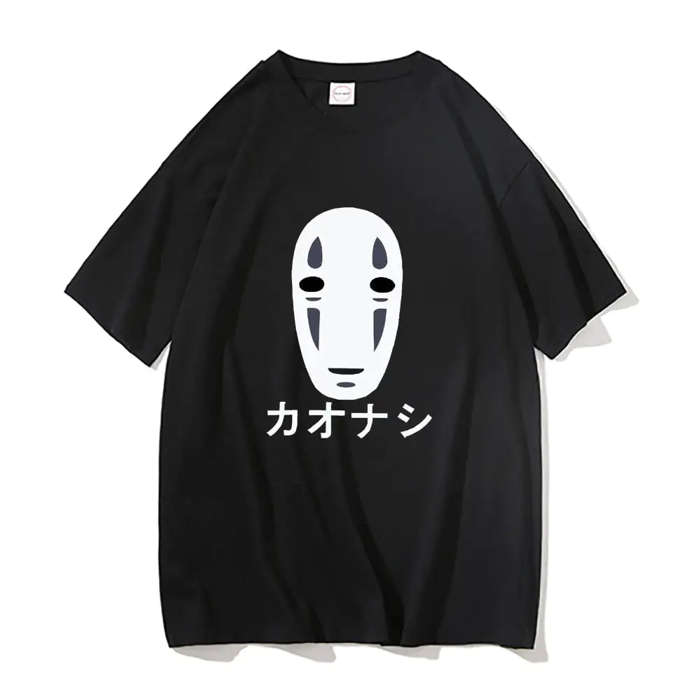 No Face Man Graphic  Oversized T Shirts