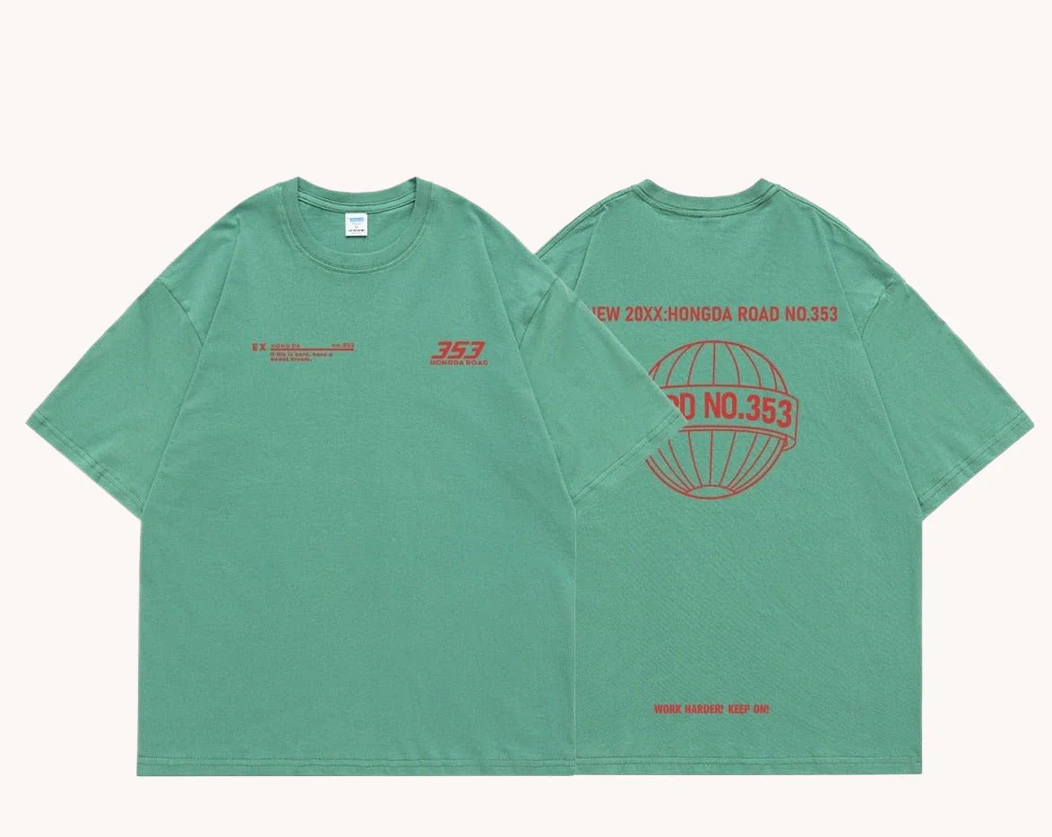 UG "Hongda Road" Letter Printed T-Shirt