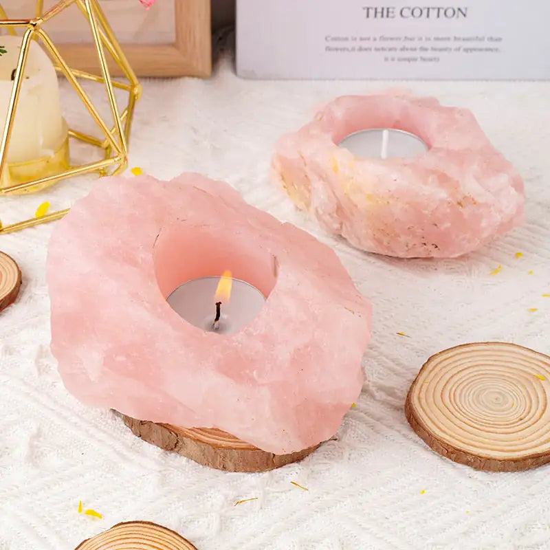 Natural Shape Crystals Candle Holder