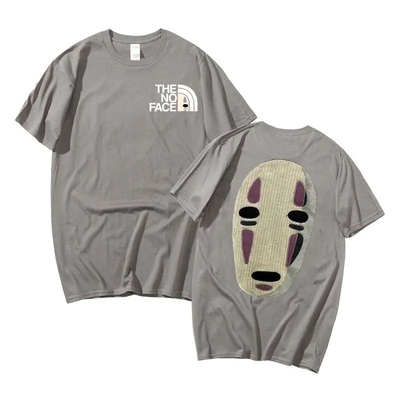 No Face Man Graphic  Oversized T Shirts