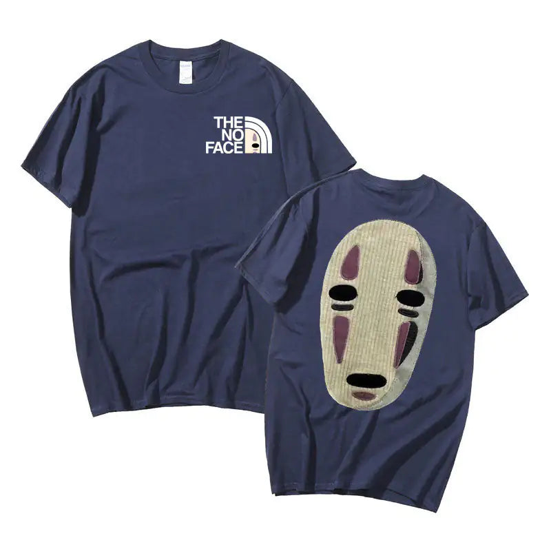 No Face Man Graphic  Oversized T Shirts