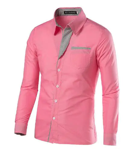 Male Fashion Shirts Full Sleeve Stripe