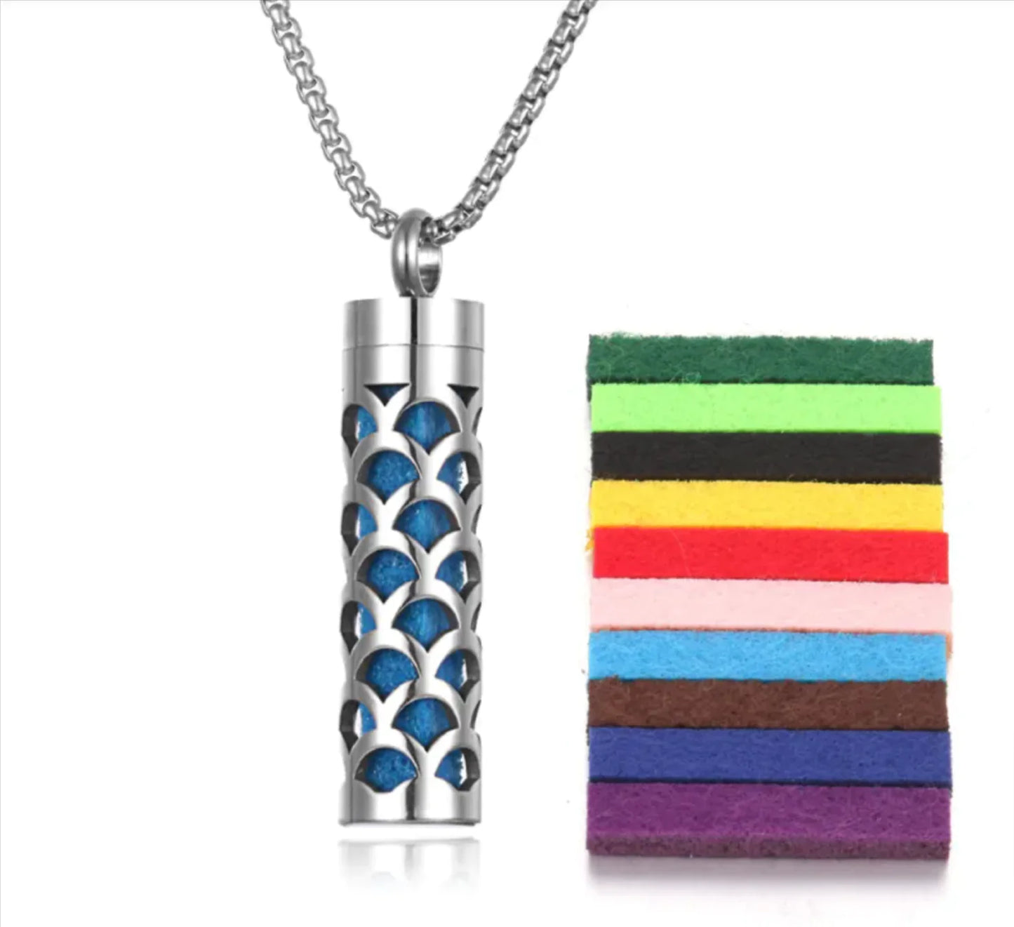 Aroma Elegance: Stainless Steel Essential Oil Diffuser Necklace