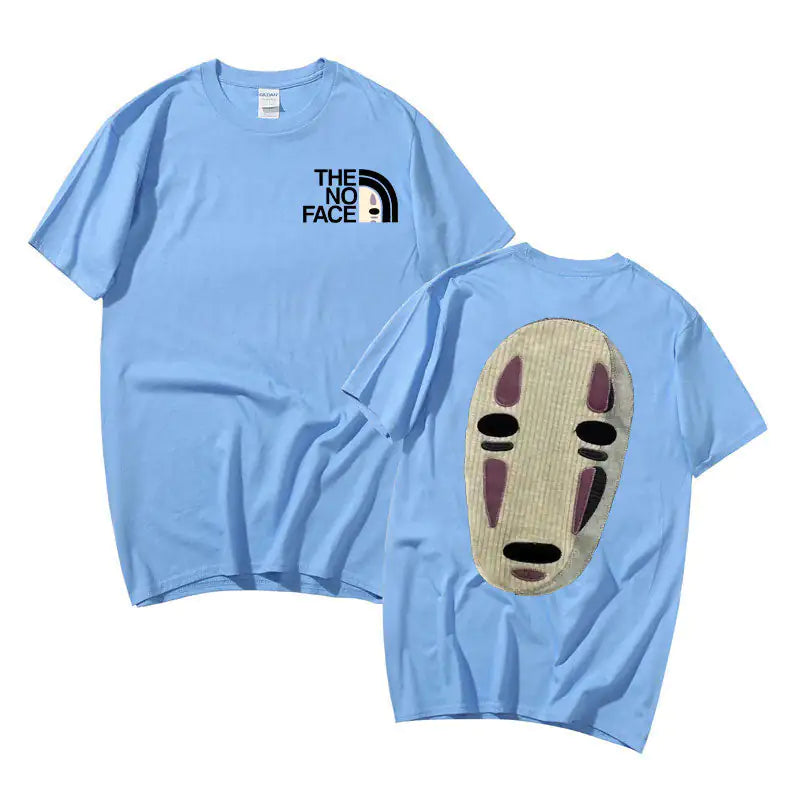 No Face Man Graphic  Oversized T Shirts