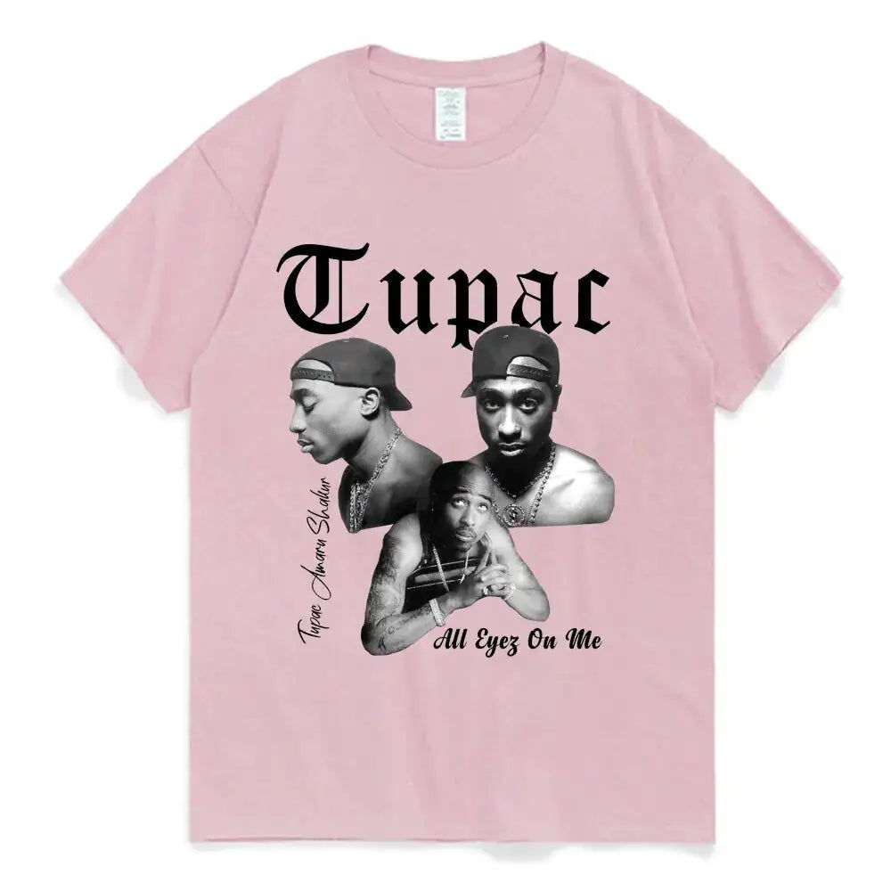 Graphic Cartoon Tupac Print T-shirt