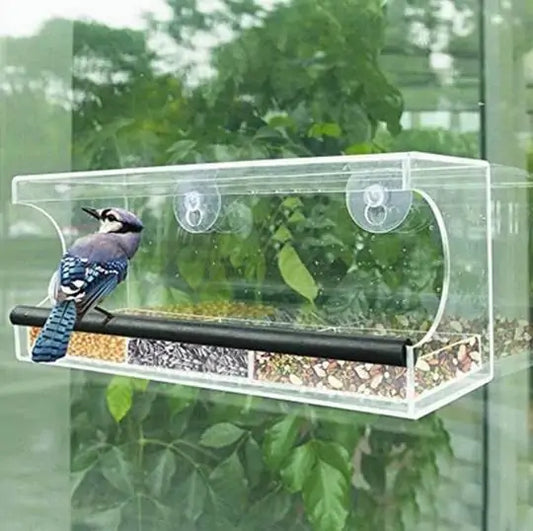 Transparent Bird Feeder Window Mount