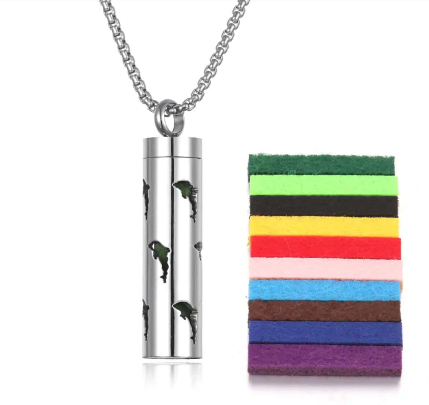 Aroma Elegance: Stainless Steel Essential Oil Diffuser Necklace