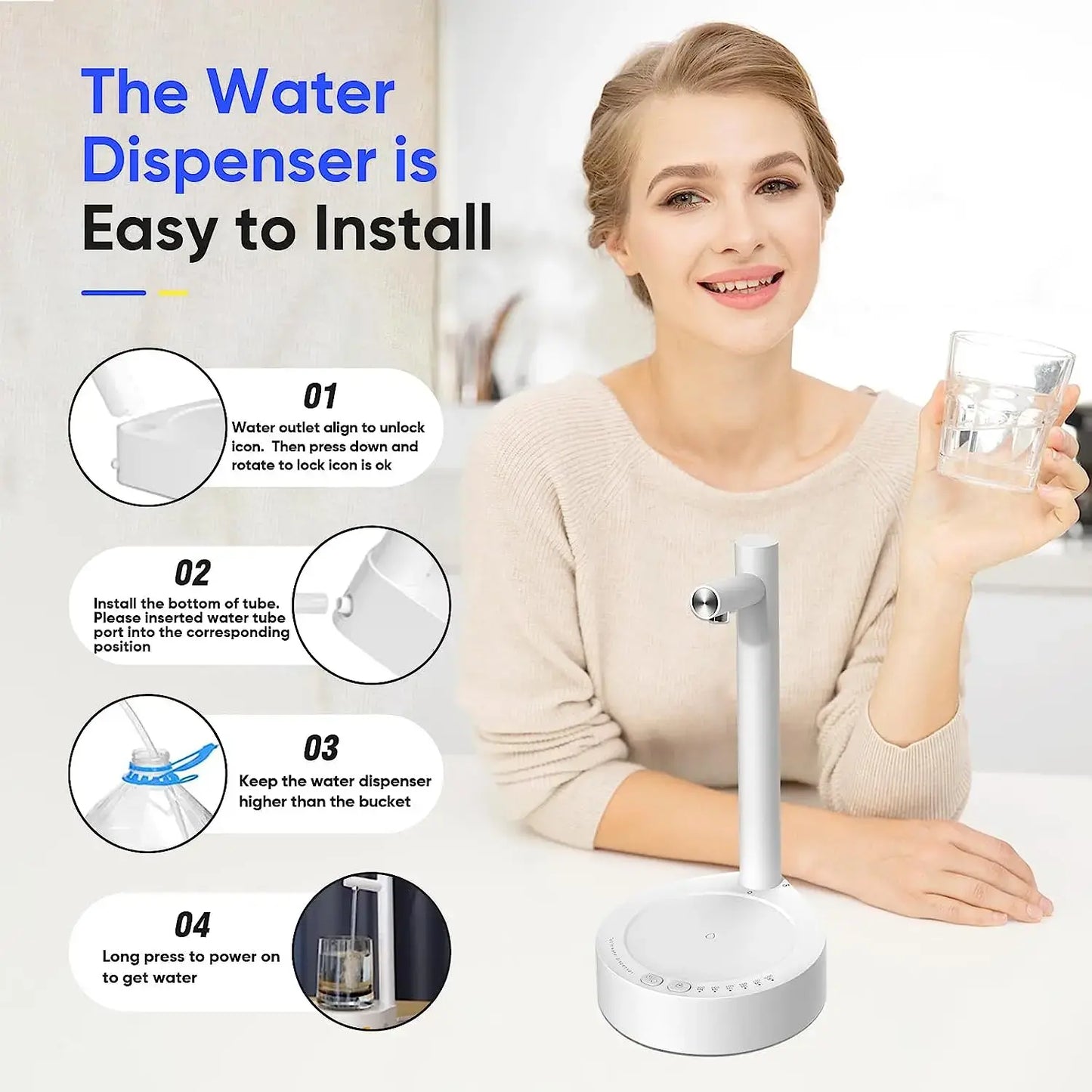 Desktop Water Bottle Dispenser Automatic Smart Electric