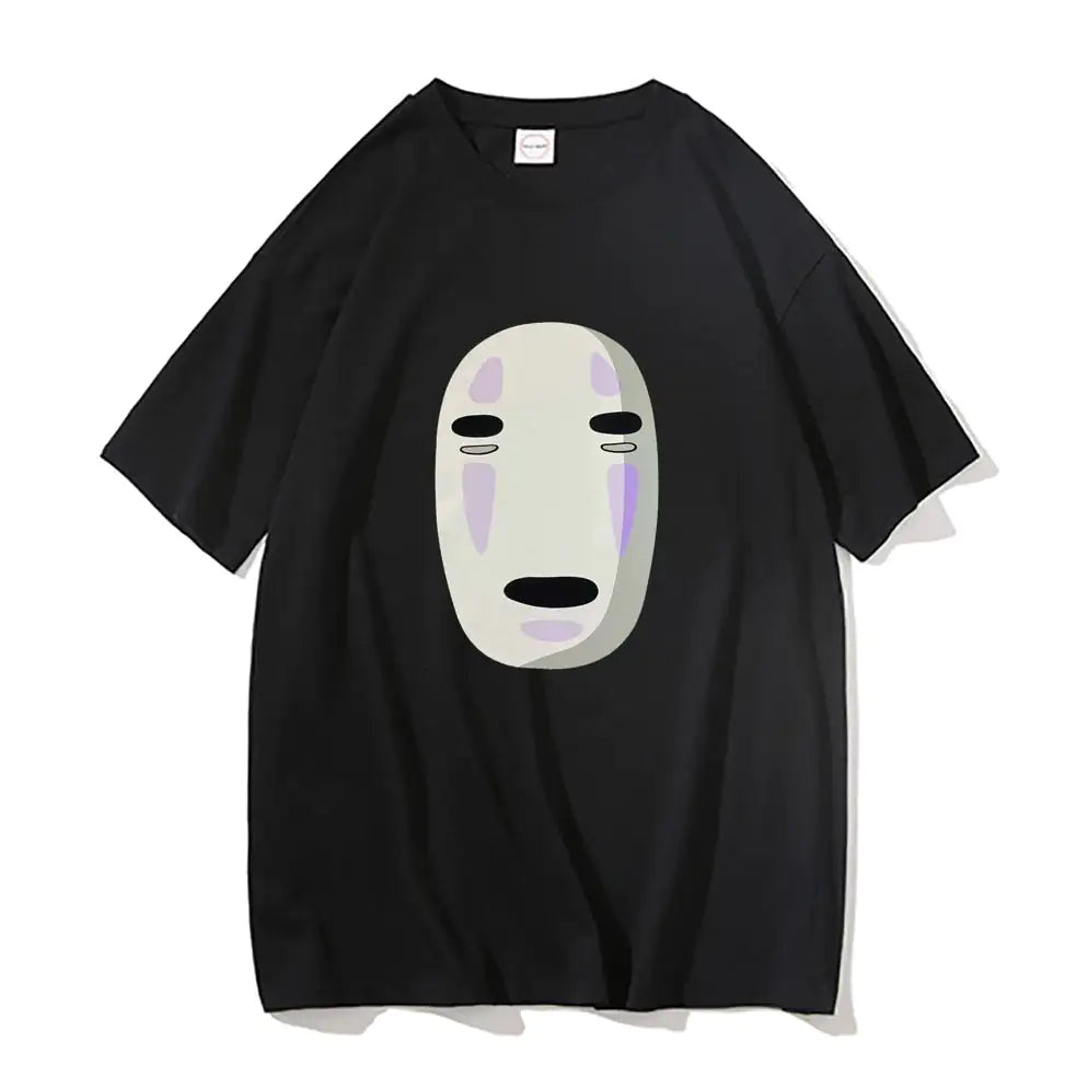 No Face Man Graphic  Oversized T Shirts