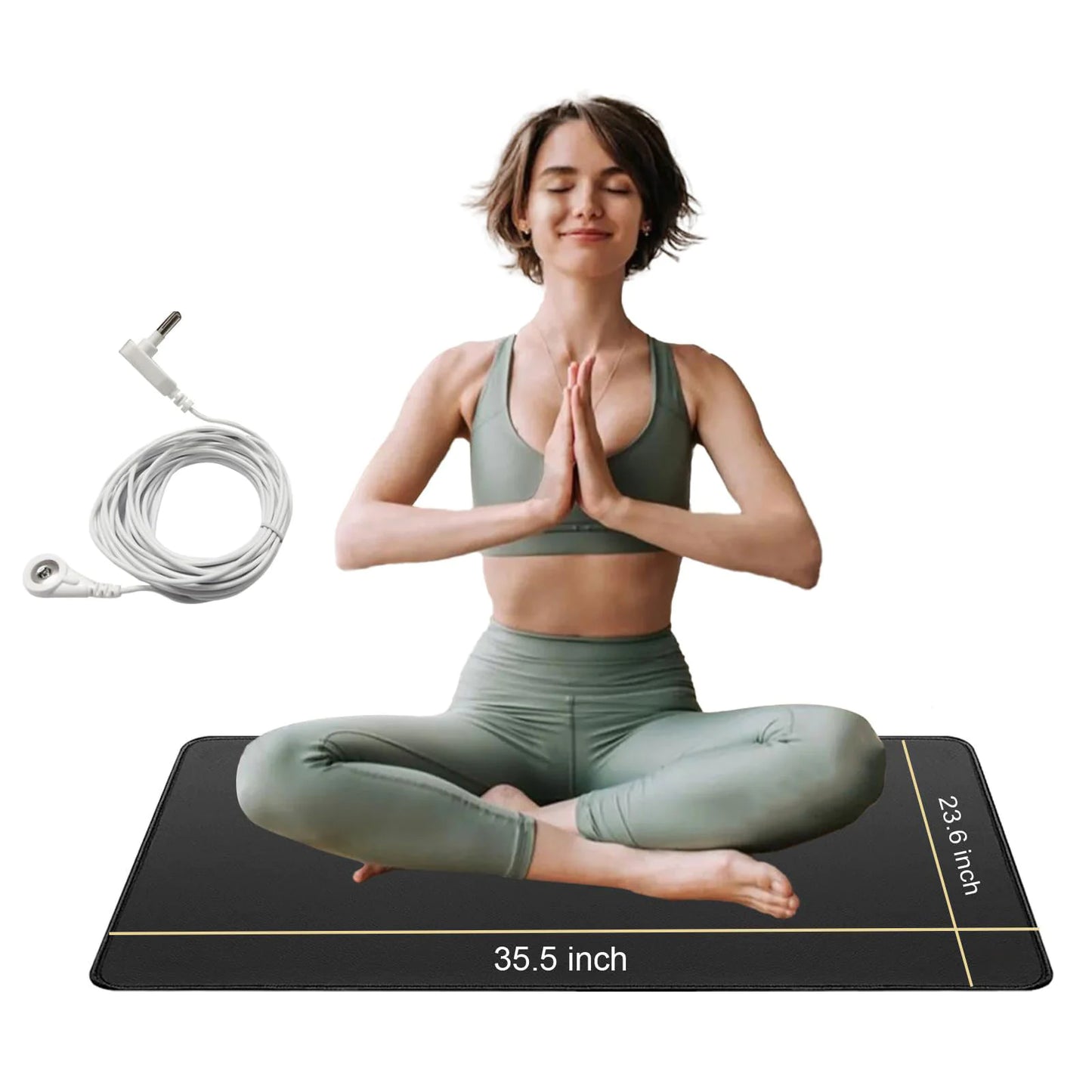 Premium Anti-Radiation Grounding Mat – Graphene Yoga & Decompression Mat with Grounding Wire