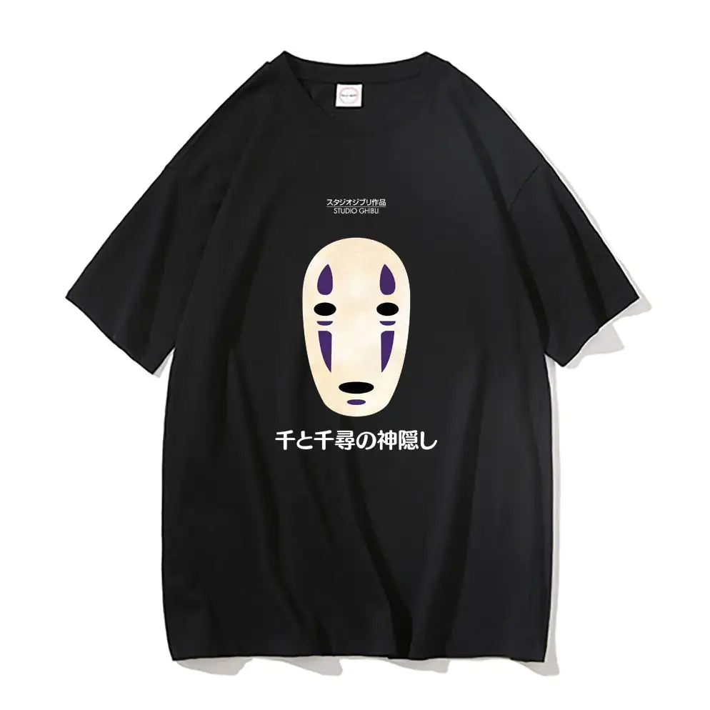 No Face Man Graphic  Oversized T Shirts