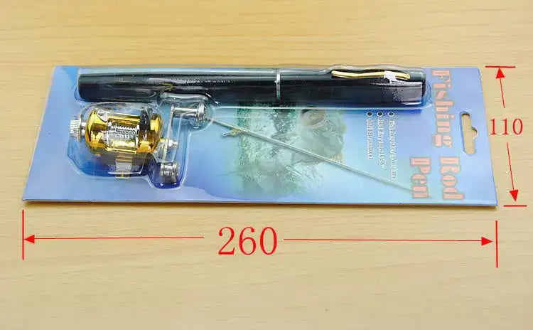 Survival & Portable Telescopic Pocket Mini Pen Fishing Rod with Reel