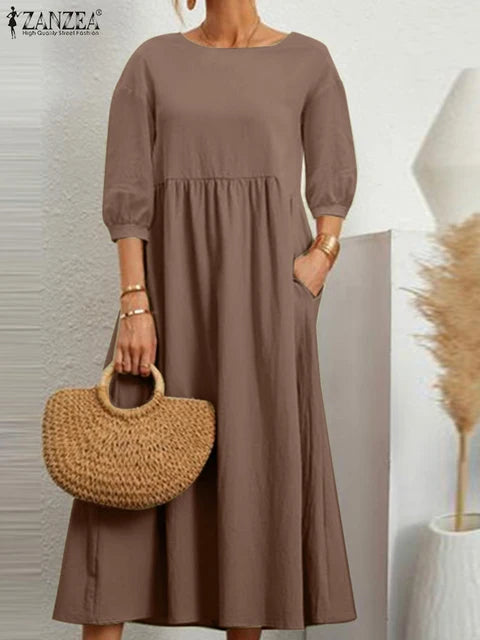 Sleeve Dress Elegant Women