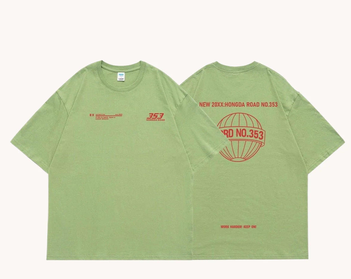 UG "Hongda Road" Letter Printed T-Shirt