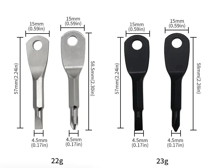 Stainless Steel Keychain Screwdriver