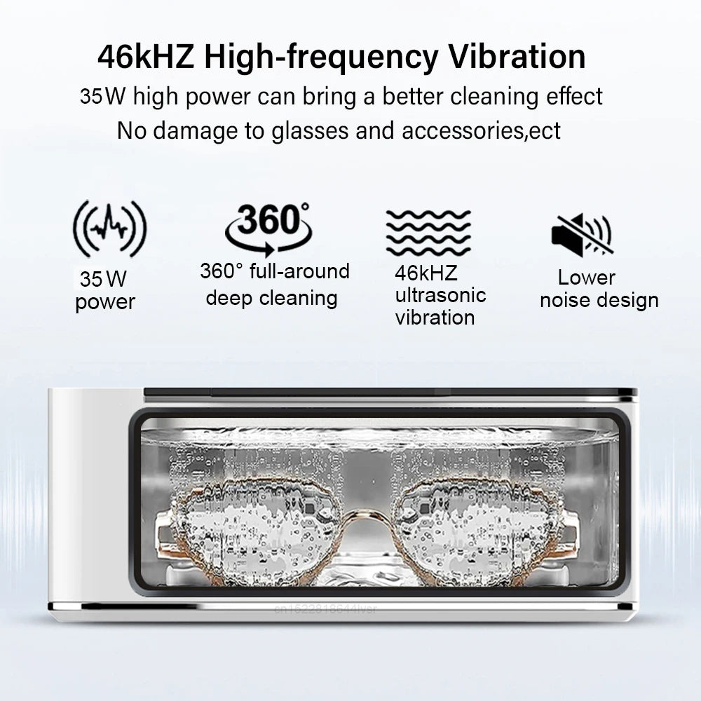 35W Ultrasonic Glasses & Jewelry Cleaner