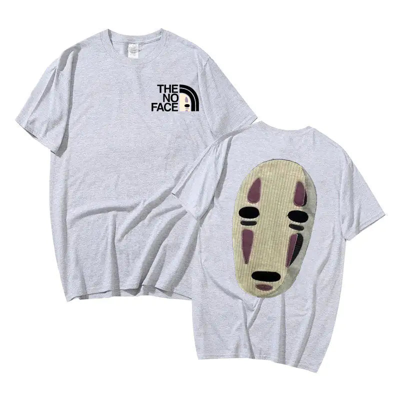 No Face Man Graphic  Oversized T Shirts