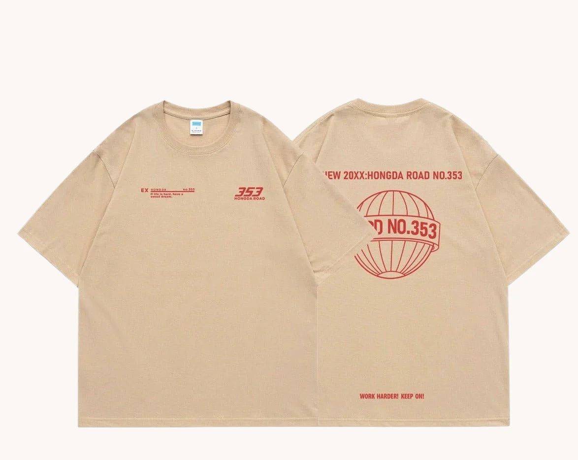 UG "Hongda Road" Letter Printed T-Shirt