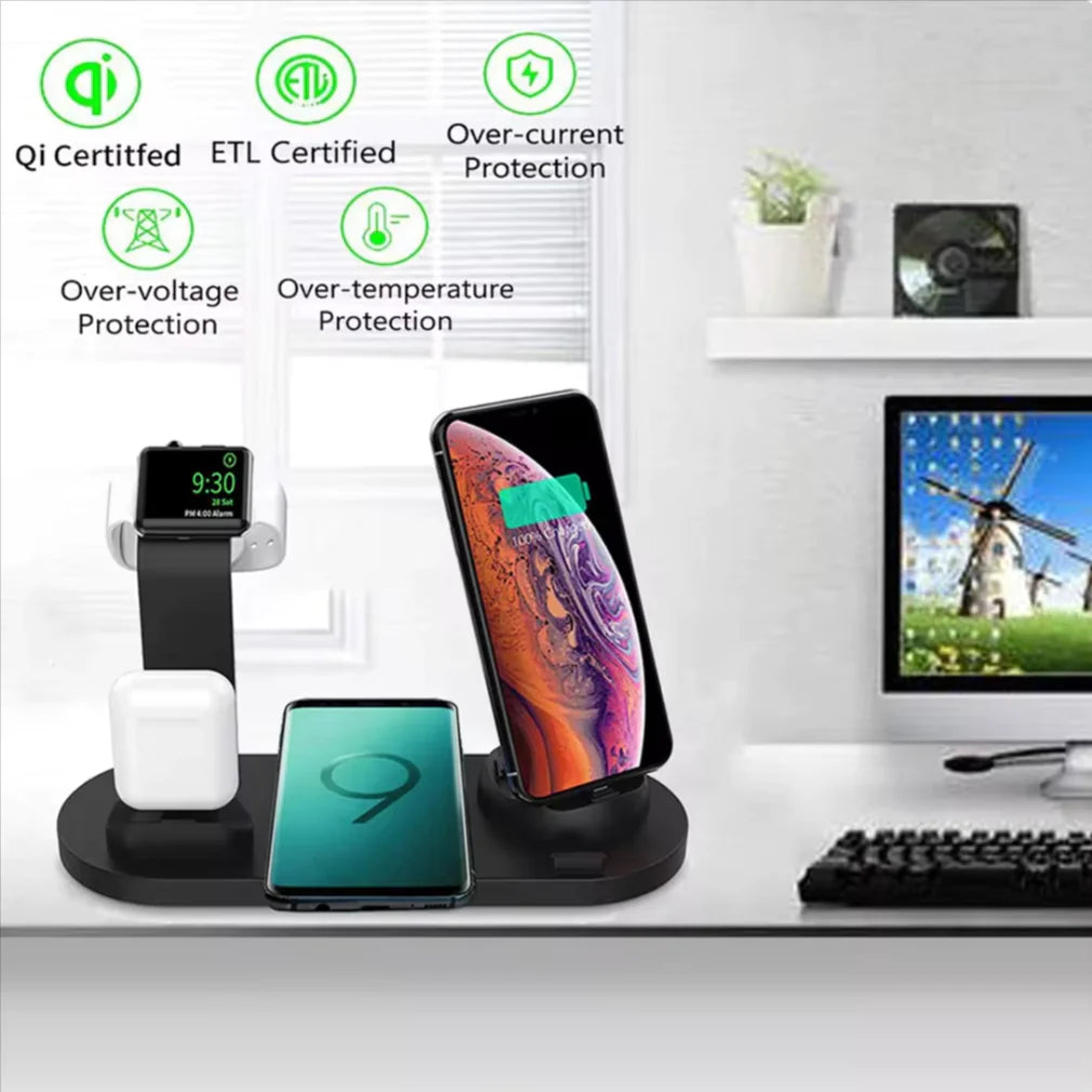 Ultimate 30W 7-in-1 Wireless Charging Station for iPhone, Apple Watch & AirPods – Fast & Convenient!