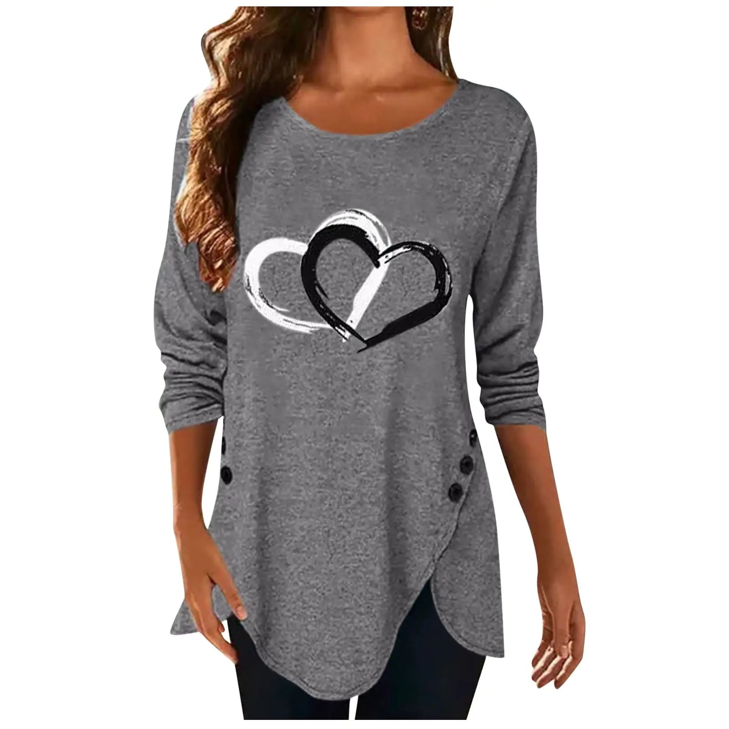 Button Love Long Sleeve T-Shirt