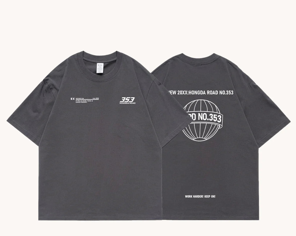 UG "Hongda Road" Letter Printed T-Shirt