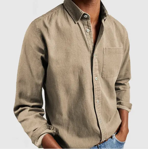 Men's Stand Pocket Casual Shirts